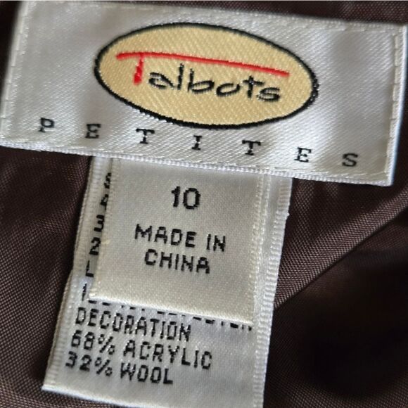 Talbots Brown Wool Blend and Crochet Skirt - Picture 7 of 7